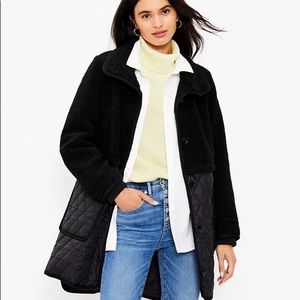 LOFT Funnel Neck Sherpa Jacket